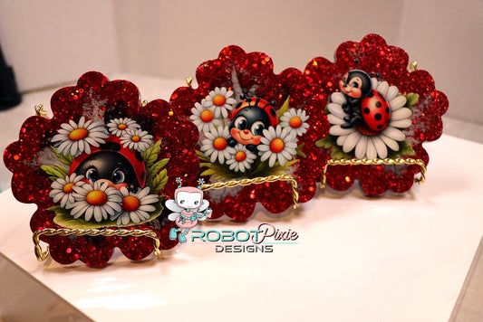 Ladybug Coaster Trio