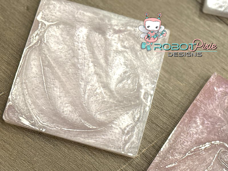 Pink and Silver Coaster Set