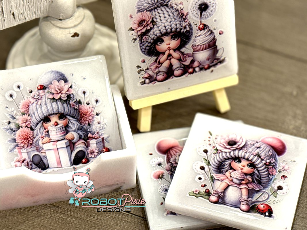 Dandelion Cupcakes Coaster Set