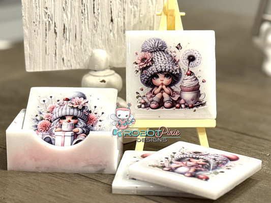 Dandelion Cupcakes Coaster Set