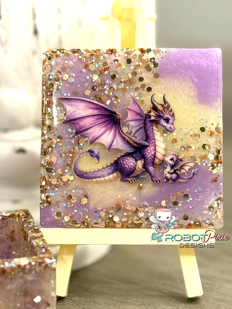 Dragon Family Coaster Set