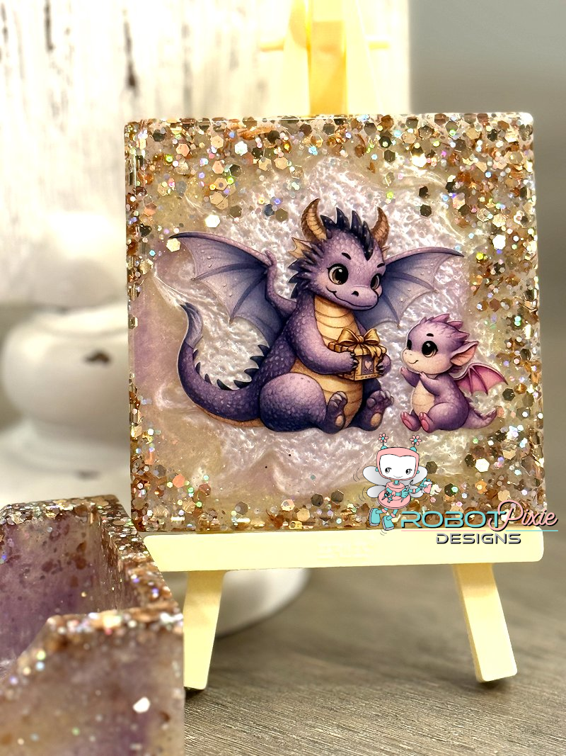 Dragon Family Coaster Set