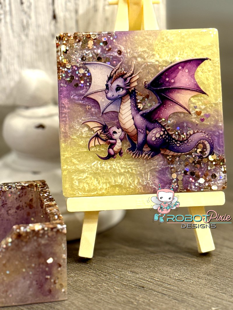 Dragon Family Coaster Set