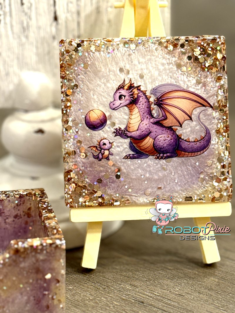 Dragon Family Coaster Set