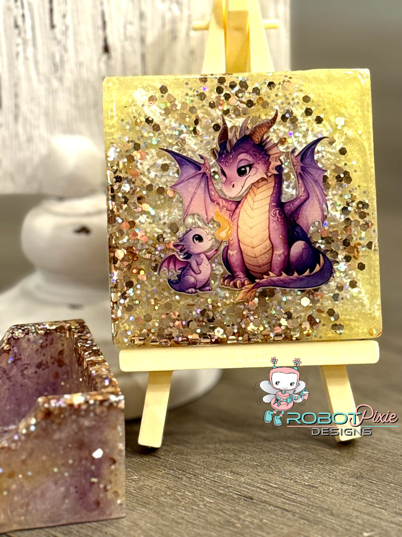 Dragon Family Coaster Set