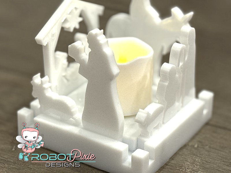 Nativity Tea Light Candle Holder