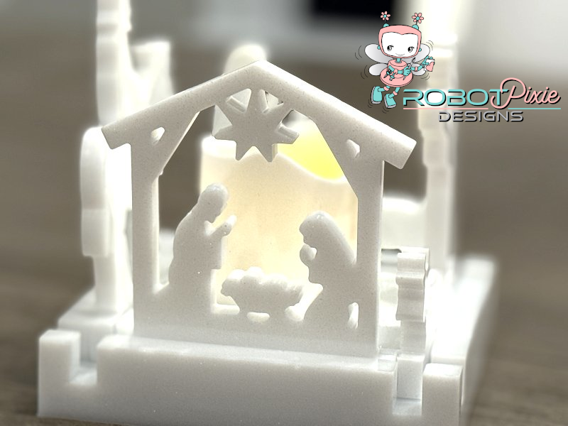 Nativity Tea Light Candle Holder