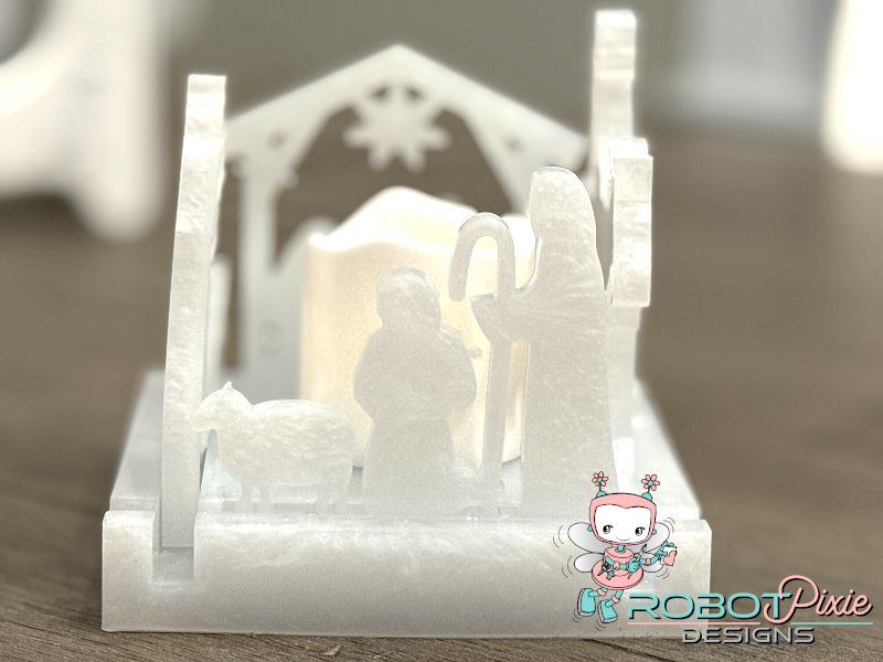 Nativity Tea Light Candle Holder