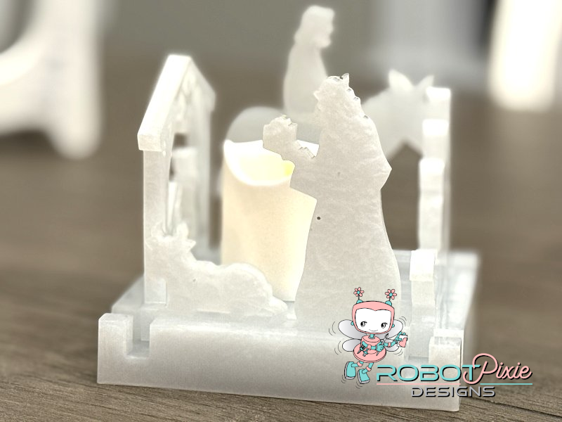 Nativity Tea Light Candle Holder