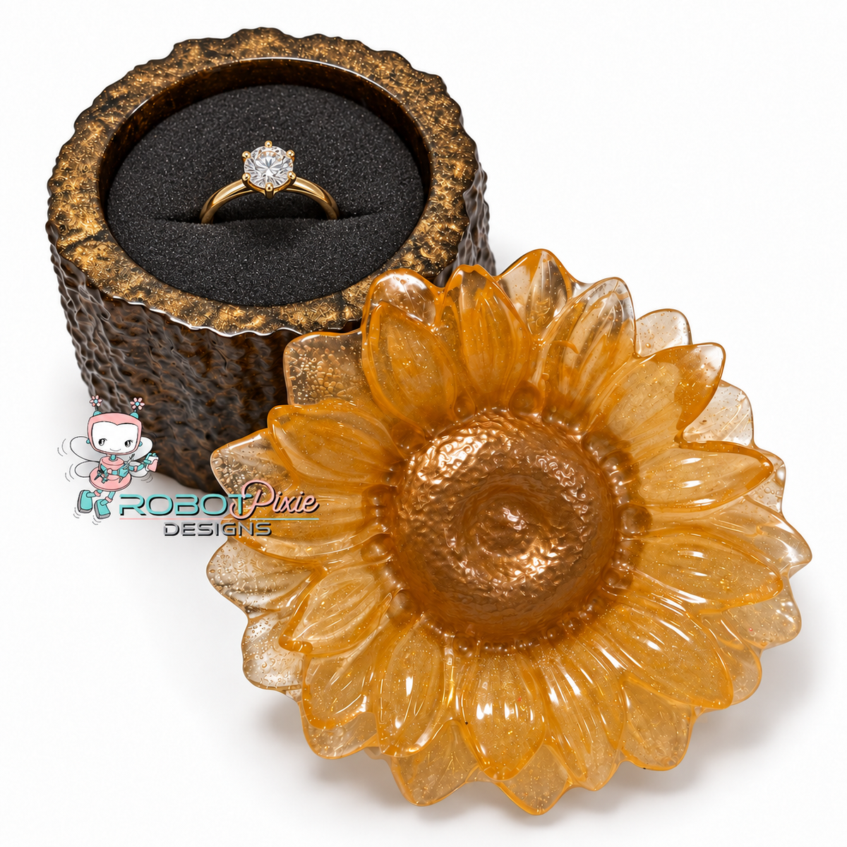Sunflower Trinket Jar